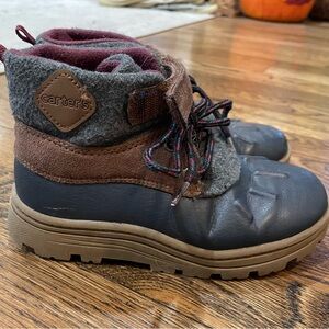 Carter's Ori Kids Blue and Brown Boots Toddler Boy Size 12